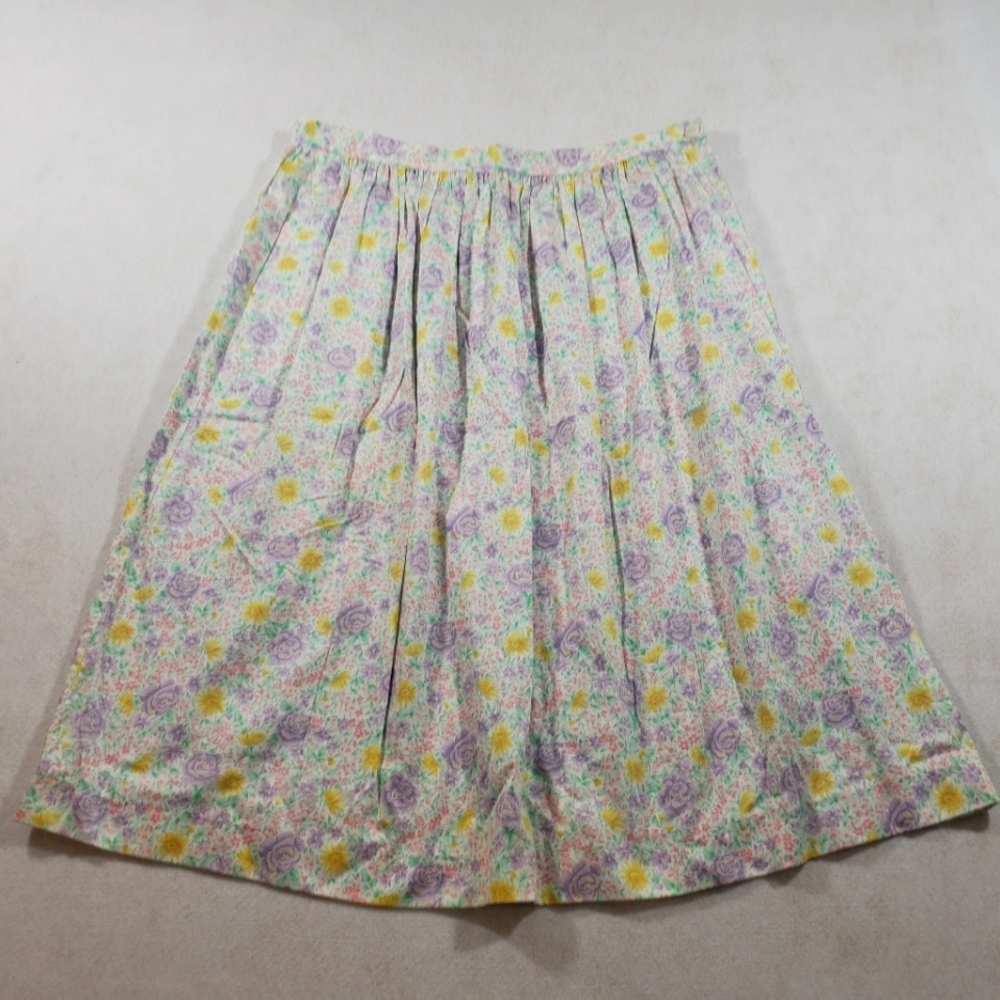 Charter club skirt womens floral flowy pastel summer ruffled Easter midi…